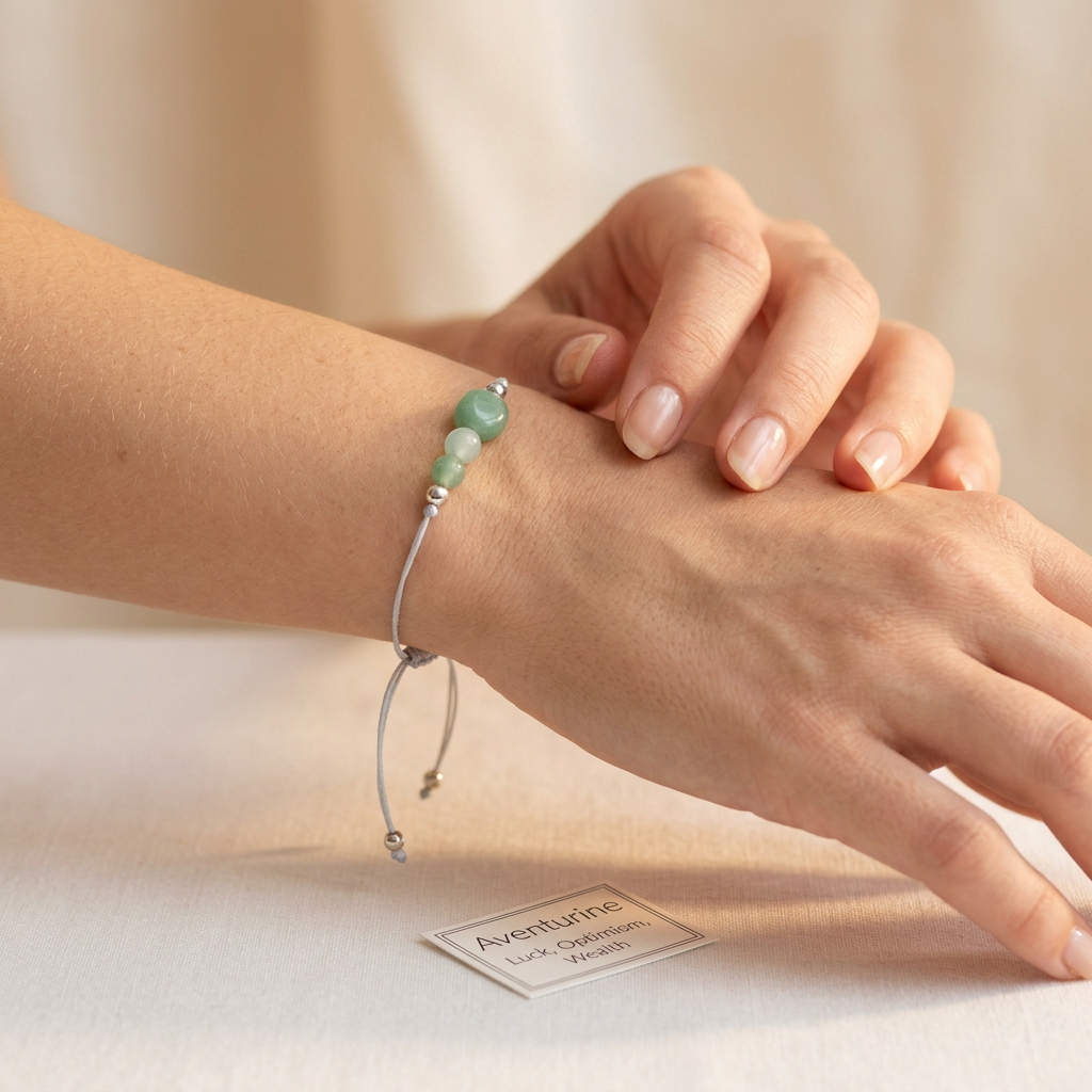 Natural Stone Bracelet with Card-May