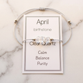 Natural Stone Bracelet with Card-April