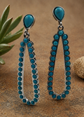 Boho Drop Turquoise Earrings