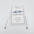 Natural Stone Bracelet with Card-March